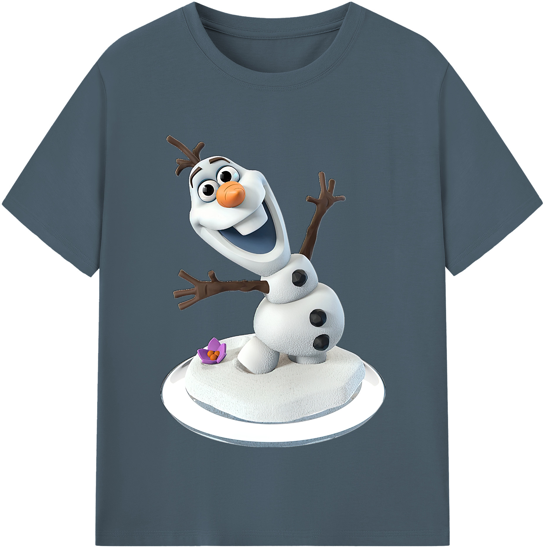 （画像用） アナと雪の女王 アンナ エルサ Frozen Anna Elsa 綿100％半袖Tシャツ（フロントプリント）